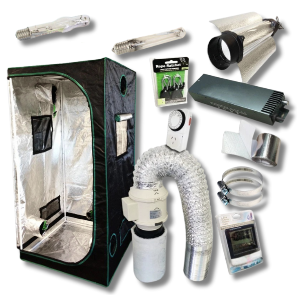 1.2m Grow Tent 600W HPS MH Grow Light Digital Ballast 5 Inch Silent Fan Can Filter-Off Grid Living Supplies