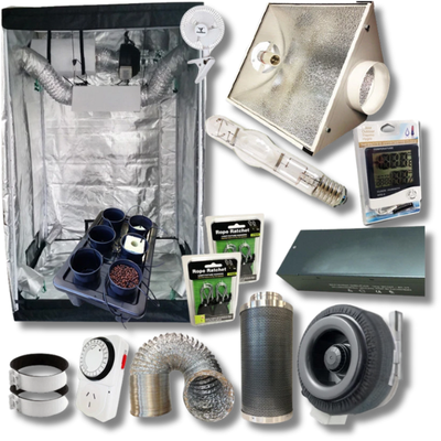 1.2m Grow Tent 600W MH Grow Light 6 Pot Dripping System Ventilation-Off Grid Living Supplies