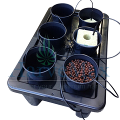 1.2m Grow Tent with 6 Pot Drip System, Grow Light and Ventilation Combo-Off Grid Living Supplies