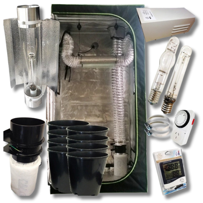 1.2m Grow Tent with 600W HPS / MH Grow Light and 6