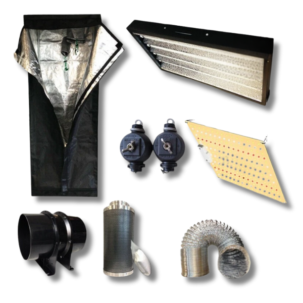 1.2m Hydroponics Grow Tent with T5 Propagation Light and LED Ventilation Combo-Off Grid Living Supplies