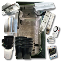 1.2x1.2m Grow Tent with 600W HPS / MH Grow Light and 150mm Pots Ventilation Combo-Off Grid Living Supplies