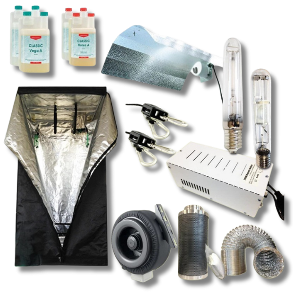 1.2x1.2x2m Grow Room with 250W HPS / MH Lighting and 4