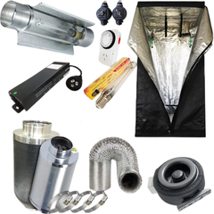 1.2x1.2x2m Grow Tent 600W Digital Ballast Cool Tube and Ventilation Silencer-Off Grid Living Supplies
