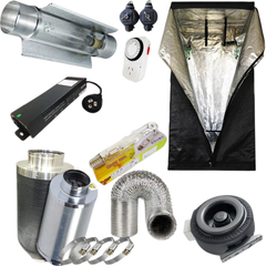 1.2x1.2x2m Grow Tent 600W Digital Ballast Cool Tube and Ventilation Silencer-Off Grid Living Supplies