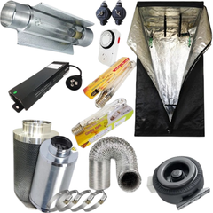 1.2x1.2x2m Grow Tent 600W Digital Ballast Cool Tube and Ventilation Silencer-Off Grid Living Supplies