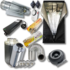 1.2x1.2x2m Grow Tent 600W Digital Ballast Cool Tube and Ventilation Silencer-Off Grid Living Supplies