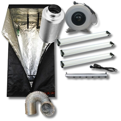 1.2x1.2x2m Grow Tent with 3x3ft LED 39W Light and Centrifugal Vent Kit-Off Grid Living Supplies
