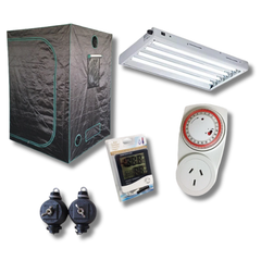 1.2x1.2x2m Hydroponics Grow Tent with T5 4x24W Propagation Light and LED Combo-Off Grid Living Supplies