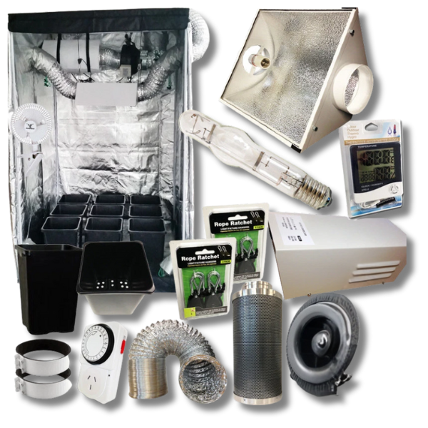 1.4m Grow Tent 600W MH Grow Light 6 Inch Ventilation 290mm Square Bucket Combo-Off Grid Living Supplies