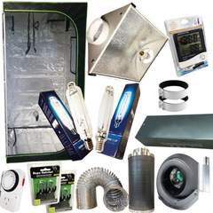 1.4m Grow Tent with 1000W HPS/MH Digital Ballast and 6 Inch Cool Vent Ventilation Combo-Off Grid Living Supplies