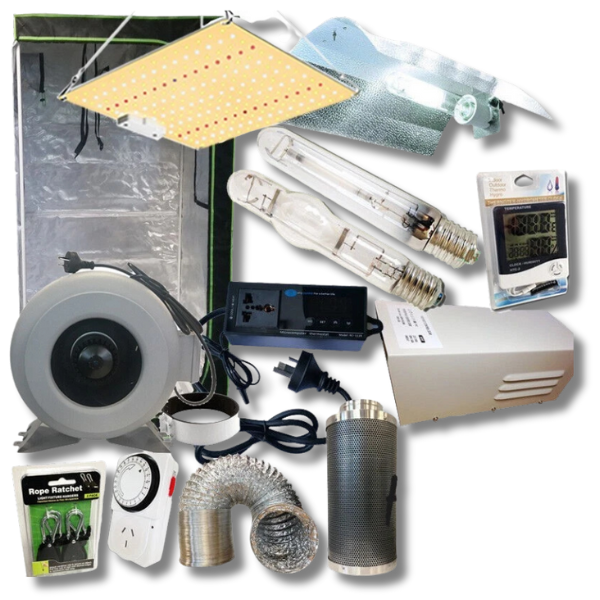 1.4m Grow Tent with 600W HPS / MH Grow Light, LED and 6