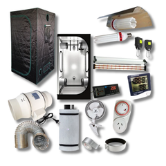 1.4x1.4m Grow Tent with 130W 6400K CFL Light, LED Panel and 6 Inch Ventilation Kit-Off Grid Living Supplies