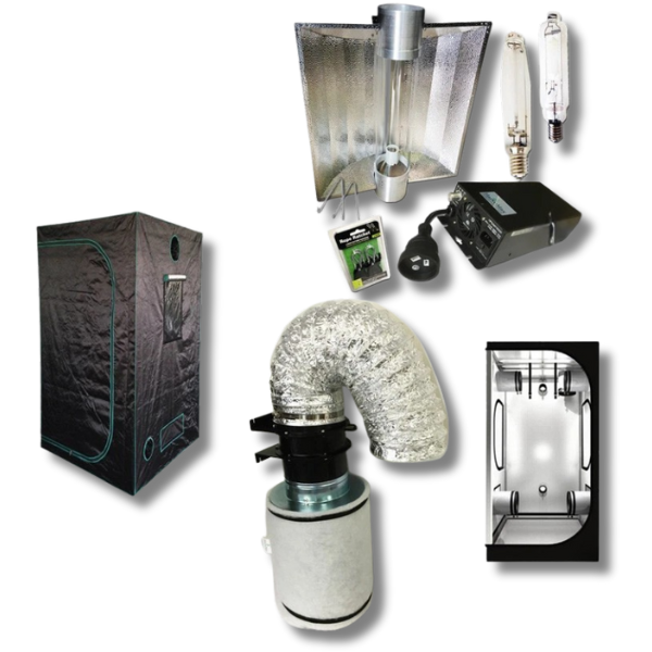 1.4x1.4x2m Grow Tent with Digital 1000W HPS MH Light and Cooled Hood 6 Inch Vent-Off Grid Living Supplies