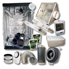 1m Grow Tent 600W HPS MH Grow Light 6 Pot Dripping System Combo-Off Grid Living Supplies