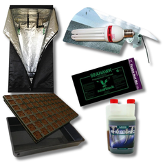 1m Grow Tent Seeding and Propagation Tray Kit with 25000K CFL Reflector and Heat Mat-Off Grid Living Supplies