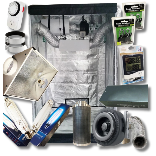 1m Grow Tent with 1000W HPS/MH Grow Light, Duct Fan and Carbon Filter Ventilation Combo-Off Grid Living Supplies