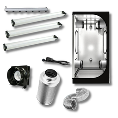 1x1x2m Grow Tent with 3x 3ft LED Bars 108W and 6 Inch Ventilation Kit-Off Grid Living Supplies