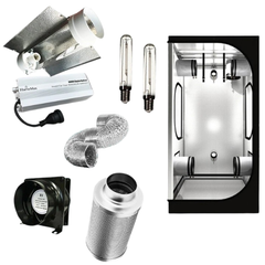 1x1x2m Grow Tent with 600W Ballast, Reflector, HPS MH Lights and 6 Inch Vent Kit-Off Grid Living Supplies