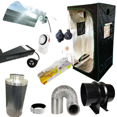 1x1x2m Grow Tent with 600W MH Ballast, Aluminium Light and Carbon Filter Fan-Off Grid Living Supplies