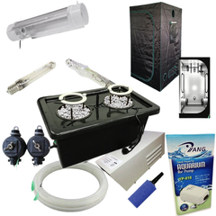 1x1x2m Grow Tent with Deep Water 2 Pots, 600W HPS MH Cooltube Light Setup-Off Grid Living Supplies