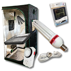 1x1x2m Mylar Grow Tent with 14000K CFL Energy Saving Light-Off Grid Living Supplies