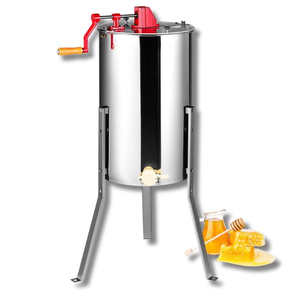 2 / 4 Frame Manual Honey Extractor - Stainless Steel-Off Grid Living Supplies Australia