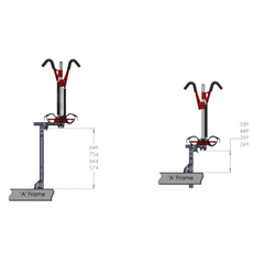2 Bike Van Rack Short Bolt On Kit-Off Grid Living Supplies Australia