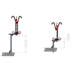 2 Bike Van Rack Tall Bolt On Kit-Off Grid Living Supplies Australia