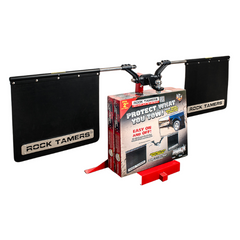 2 Inch Hub Mudflap System Stainless Steel Trim Plates Black-Off Grid Living Supplies Australia