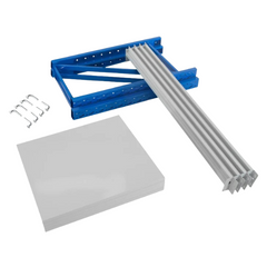 2-Layer 2m Work Bench 200kg Capacity per Shelf - Grey / Blue-Off Grid Living Supplies Australia