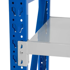 2-Layer 2m Work Bench 200kg Capacity per Shelf - Grey / Blue-Off Grid Living Supplies Australia