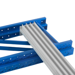 2-Layer 2m Work Bench 200kg Capacity per Shelf - Grey / Blue-Off Grid Living Supplies Australia