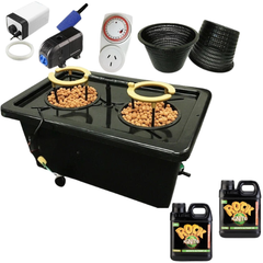 2 Mesh Pot 50L DWC Watering System with Feeding Pump and Aeroponics-Off Grid Living Supplies