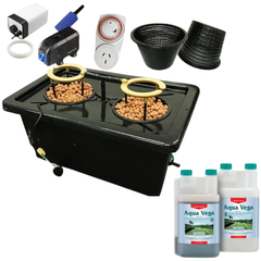 2 Mesh Pot 50L DWC Watering System with Feeding Pump and Aeroponics-Off Grid Living Supplies