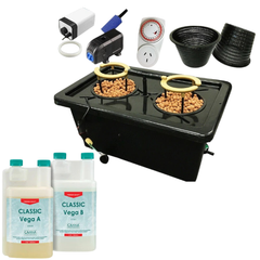 2 Mesh Pot 50L DWC Watering System with Feeding Pump and Aeroponics-Off Grid Living Supplies