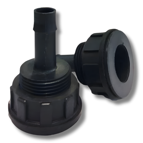 2 Pack 13mm Barbed Tub Outlet Fittings for Flood & Drain Trays-Off Grid Living Supplies