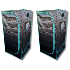 2 Pack 1.2x1.2x2m Mylar Grow Tents for HPS MH LED Setups-Off Grid Living Supplies