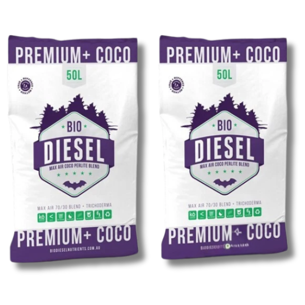2 Pack Coco Perlite 70/30 Blend Medium 50L - Bio Diesel-Off Grid Living Supplies