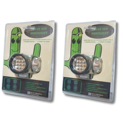 2 Pack Green LED High Intensity Headlight for Hydroponics Bud Inspection-Off Grid Living Supplies