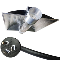 2 Pack Large 6 Inch Air Cool Tube Hood HPS / MH Grow Light Reflector-Off Grid Living Supplies