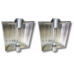 2 Pack Large 6 Inch Air Cool Tube Hood HPS / MH Grow Light Reflector-Off Grid Living Supplies