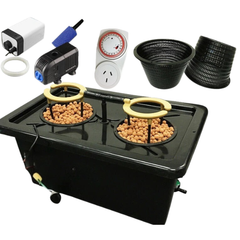 2 Pot DWC Watering Grow System with Feeding Pump and Aeroponics-Off Grid Living Supplies