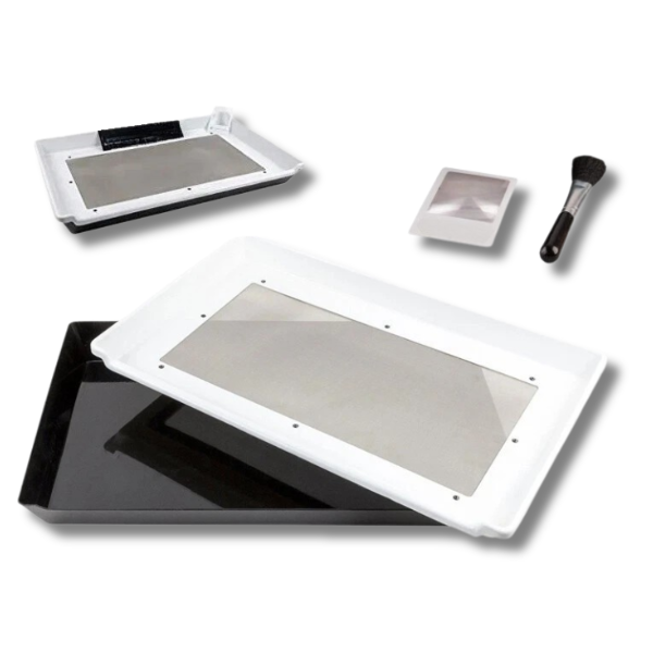 2 Sets Bud Trim Tray Kit 150 Micron Screen Pollen Triclones Ash Collector-Off Grid Living Supplies
