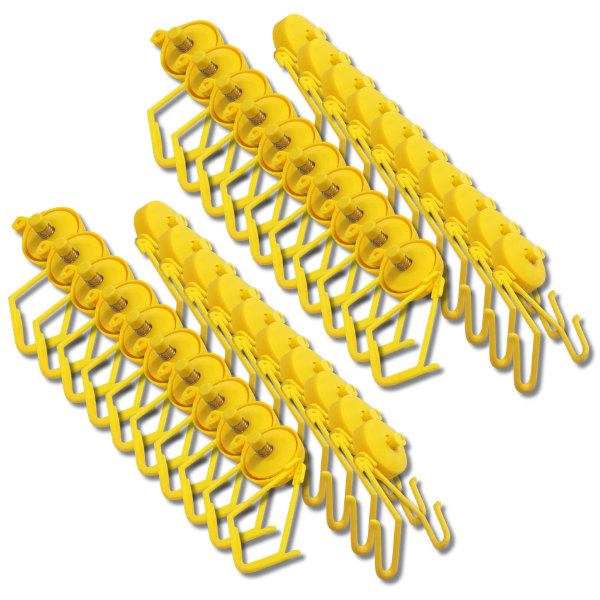 20 Pack Double Hook Plant Yoyo Hangers 1.7m with Stopper-Off Grid Living Supplies