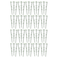 20 Pack Orchid Vine Flower Trellis Plant Support Cage 45cm Anti Rust-Off Grid Living Supplies