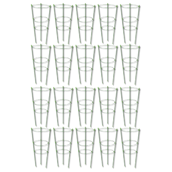 20 Pack Orchid Vine Flower Trellis Plant Support Cage 45cm Anti Rust-Off Grid Living Supplies