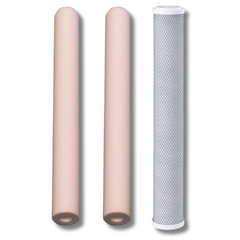 20" x 2.5" Spun Sediment Water Filters x2 with 5uM Carbon Reverse Osmosis Pre-Filter-Off Grid Living Supplies Australia