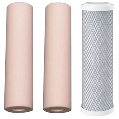 20" x 2.5" Triple Blue Tank Water Filter System with Sediment & Carbon Filters-Off Grid Living Supplies Australia