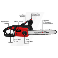 2000W Electric Chainsaw with 16" Oregon Bar & Chain
